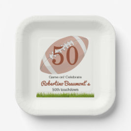 Touchdown 50 Funny Football 50. Geburtstag Pappteller