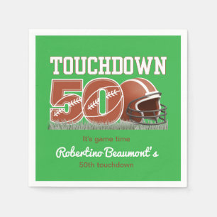 Touchdown 50 Funny Football 50. Geburtstag Serviette