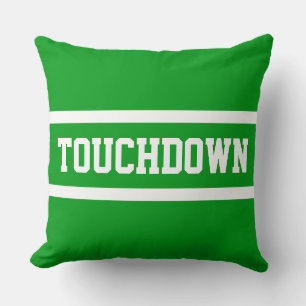 TOUCHDOWN Athletic Bold Helle Grüne Weiße Streifen Kissen