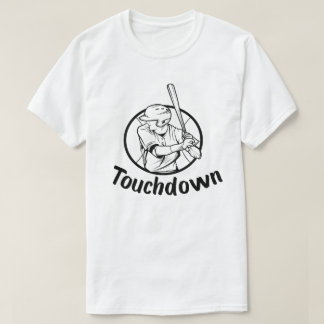Touchdown Baseball Vintag Retro Baseball Player T-Shirt