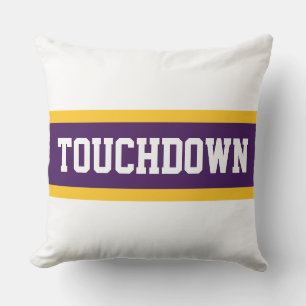 TOUCHDOWN Deep Purple Orange Weiße Rennstreifen Kissen