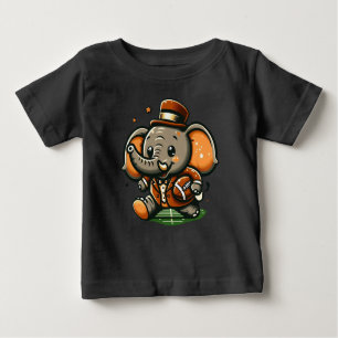 Touchdown Elephant: Cartoon Football Baby T-shirt