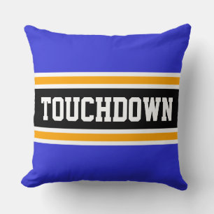TOUCHDOWN Fette schwarze orangefarbene königsblaue Kissen