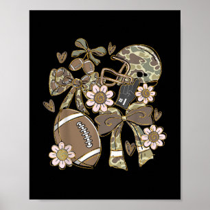 Touchdown Football Game Day Erntedank Camouflage C Poster