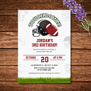 Touchdown Football Geburtstagsparty Einladung