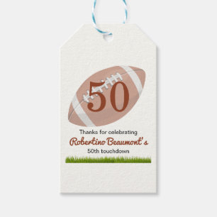 Touchdown Fünfzig Lustiger Fußball 50. Geburtstag Geschenkanhänger
