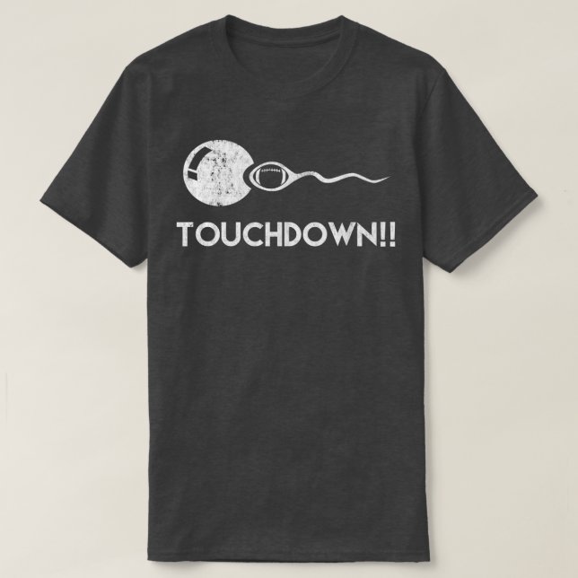 Touchdown Funny Football Epectant Vater  T-Shirt (Design vorne)