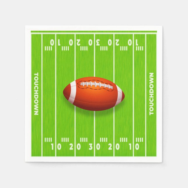 Touchdown-Fußballfeld Serviette (Vorderseite)