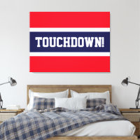 TOUCHDOWN Hellrot Weiße blaue Streifen der Marine