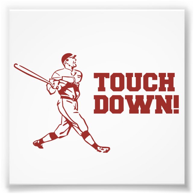 Touchdown Homerun Baseball Football Sports Fotodruck (Vorne)