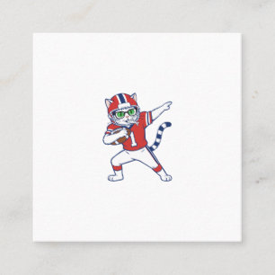 Touchdown-Katze  Quadratische Visitenkarte