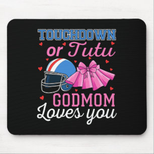 Touchdown oder Tutu Gottmutter liebt dich Fußball Mousepad