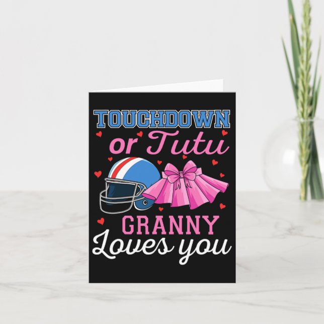 Touchdown oder Tutu Granny Lieben Sie Fußball Gesc Karte (Vorderseite)