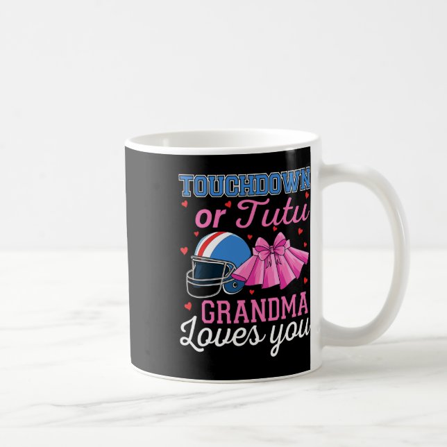 Touchdown oder Tutu Oma liebt dich Football Geschl Kaffeetasse (Rechts)