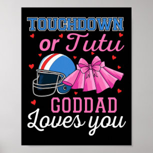 Touchdown oder Tutu Opa liebt dich Football Ba Poster