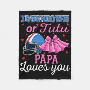 Touchdown oder Tutu Papa liebt dich Football Gesch Fleecedecke