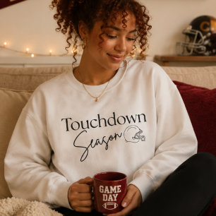 Touchdown-Saison, gemütlicher Football-Spieltag-Cr Sweatshirt