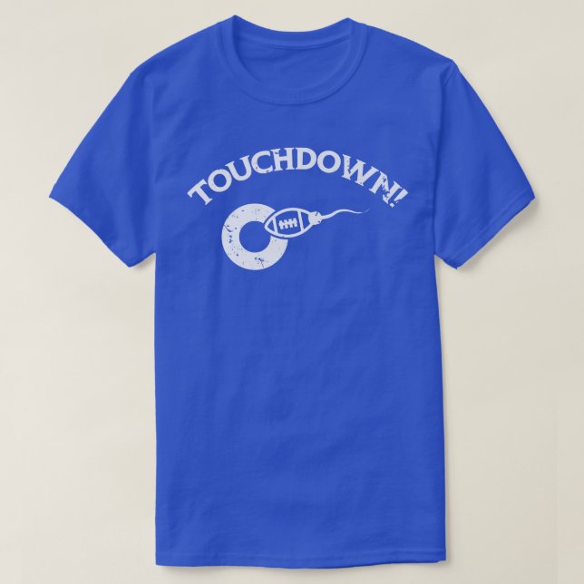 Touchdown Sperm Egg Funny Pregnancy Ankündigung D T-Shirt (Design vorne)