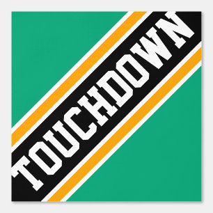 TOUCHDOWN Tiled Green Blue Black Racing Stripes Tapete
