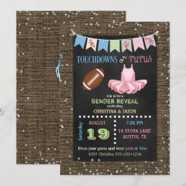 Touchdowns auf Chalkboards oder Tutus-Gender-Übers Einladung
