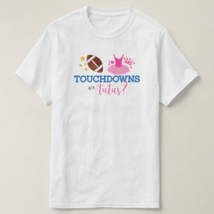 Touchdowns oder Tutus Blue Pink Gender Reveal Men T-Shirt