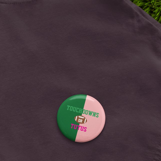 Touchdowns oder Tutus Gender Reveal Button (Von Creator hochgeladen)