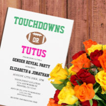 Touchdowns oder Tutus Gender Reveal