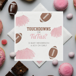 Touchdowns oder Tutus Gender Reveal Serviette