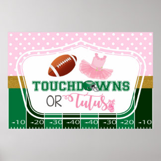 Touchdowns oder Tutus Geschlecht Enthüllung Hinter Poster