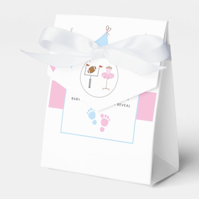 Touchdowns oder Tutus Geschlecht Enthüllungsfeier Geschenkschachtel (Vorderseite)