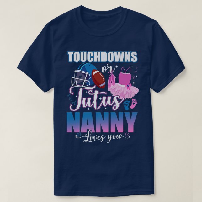 Touchdowns oder Tutus-Kindermädchen-Lieben, die Si T-Shirt (Design vorne)