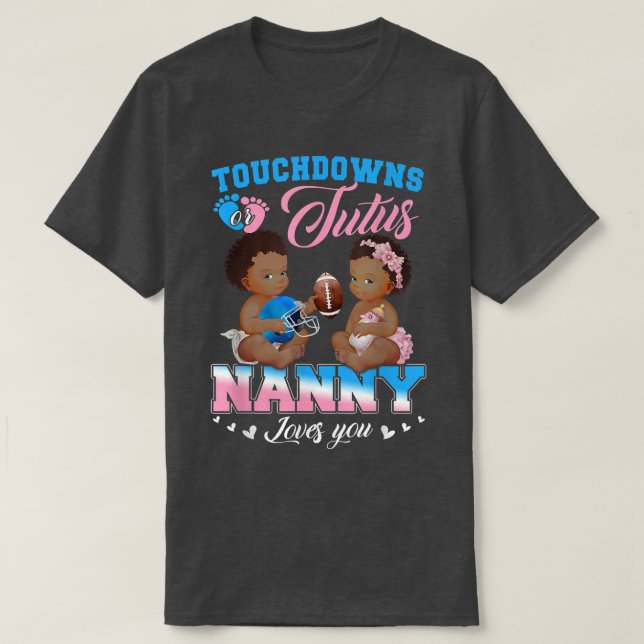 Touchdowns oder Tutus-Kindermädchen-Lieben T-Shirt (Design vorne)