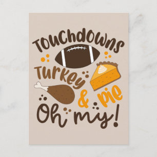 Touchdowns Türkei & Pie   Oh, Postkarte