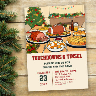 Touchdowns und Tinsel-Dinner-Einladung Einladung