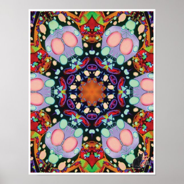 Touche Kinetic Collage Kaleidoscope Poster (Vorne)