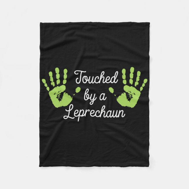 Touched By A Leprechaun St Patricks _1  Fleecedecke (Vorderseite)