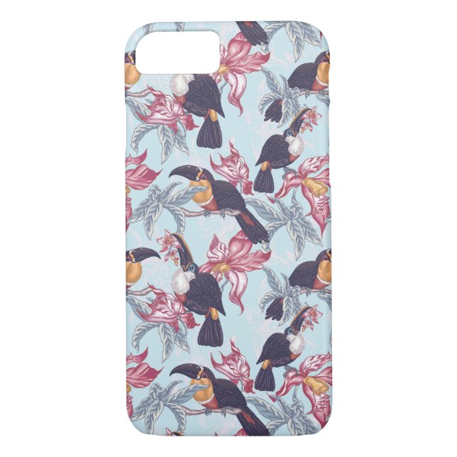 Toucher mit exotischer Blume Case-Mate iPhone Hülle (Rückseite)