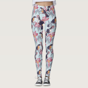 Toucher mit exotischer Blume Leggings