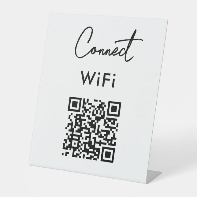 Touchless Menu QR Connect WiFi Sockelschild (Vorderseite)