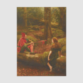 Touchstone and Audrey (In the Forest of Arden) Seidenpapier