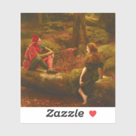 Touchstone and Audrey (Jester Teasing Lady Lover) Aufkleber