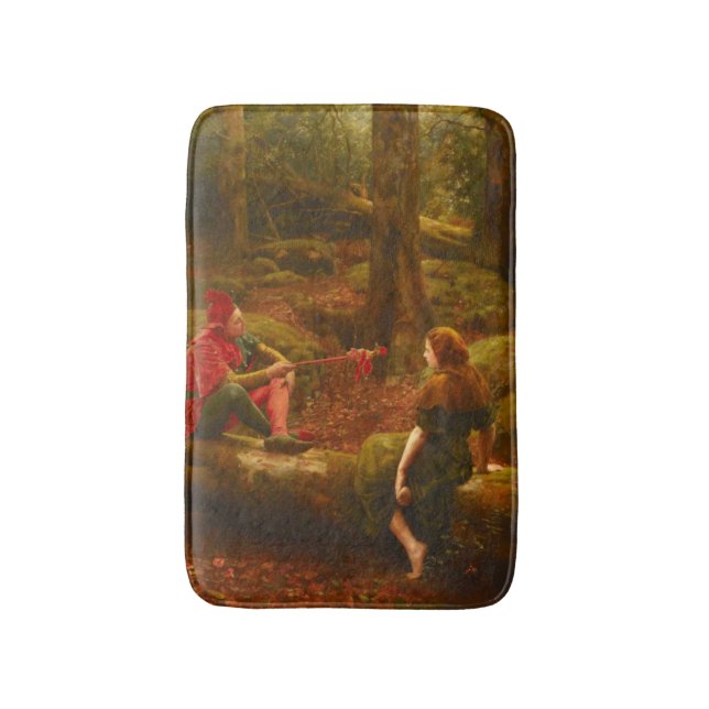 Touchstone und Audrey (Im Wald von Arden) Badematte (Vorderseite Vertikal)