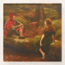 Touchstone und Audrey (von John Collier) Glasuntersetzer