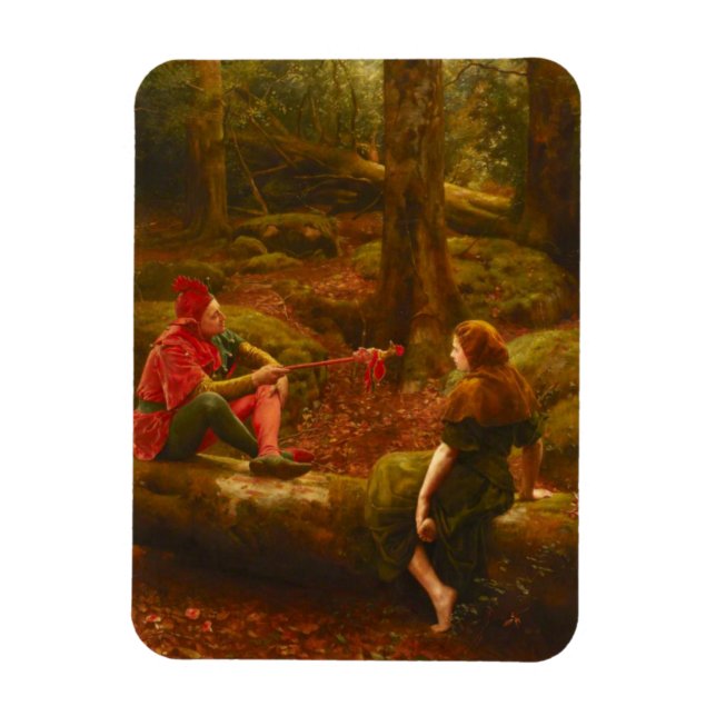 Touchstone und Audrey (von John Collier) Magnet (Vertikal)