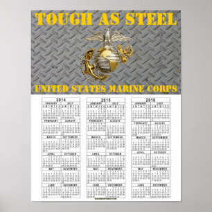 TOUG AS STEEL USMC POSTER