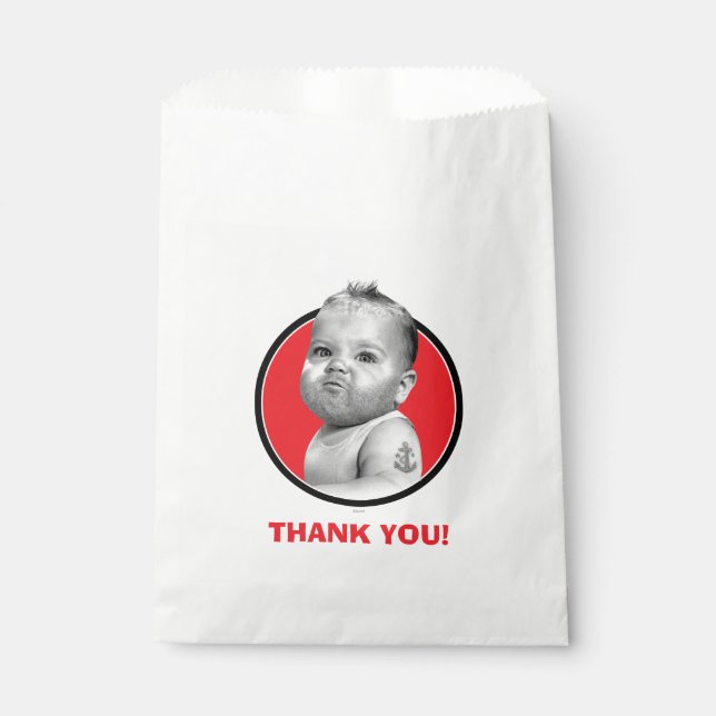 Tough Beared Baby Boy Geschenktütchen (Vorderseite)