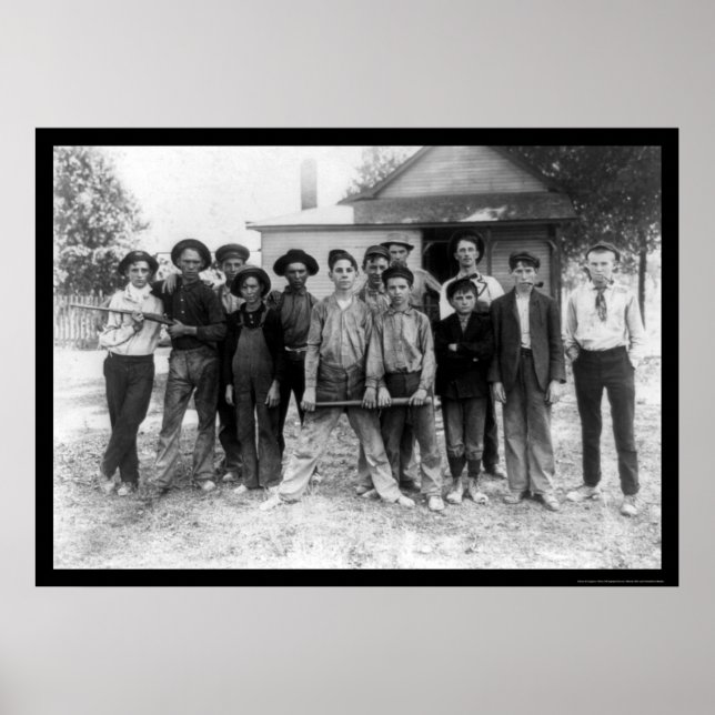 Tough Boy Baseball Team 1908 Poster (Vorne)