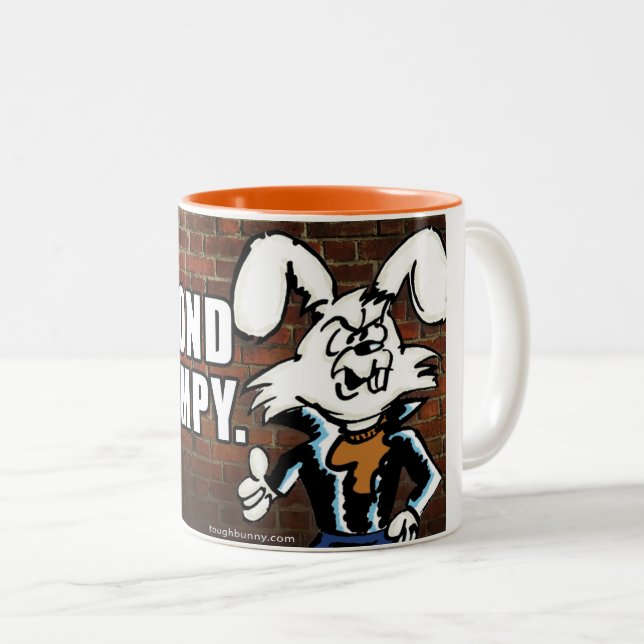 TOUGH BUNNY - MÜRRISCHER Kaffeebecher Zweifarbige Tasse (VorderseiteRechts)