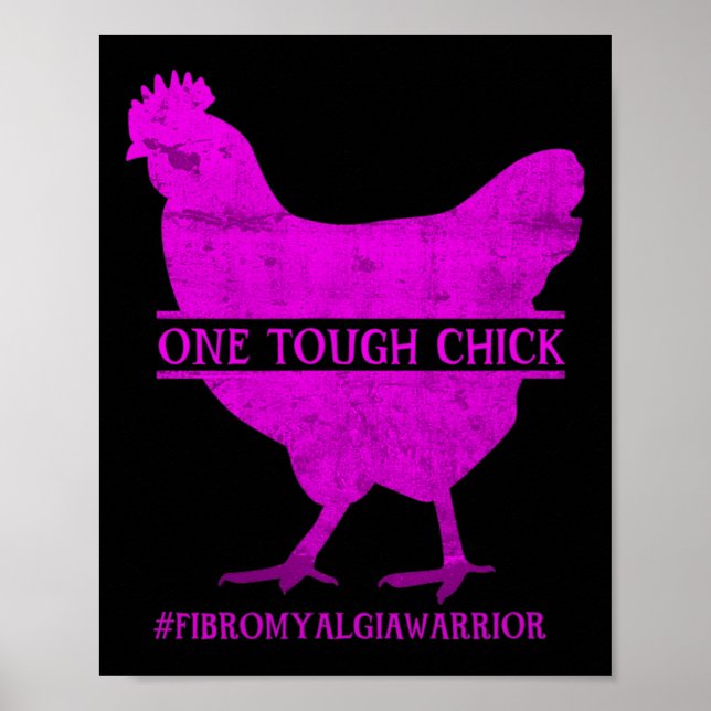 Tough Chick Fibromyalgie Krieger - Bewusstsein Poster (Vorne)