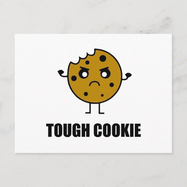Tough Cookie Funny Postkarte (Vorderseite)